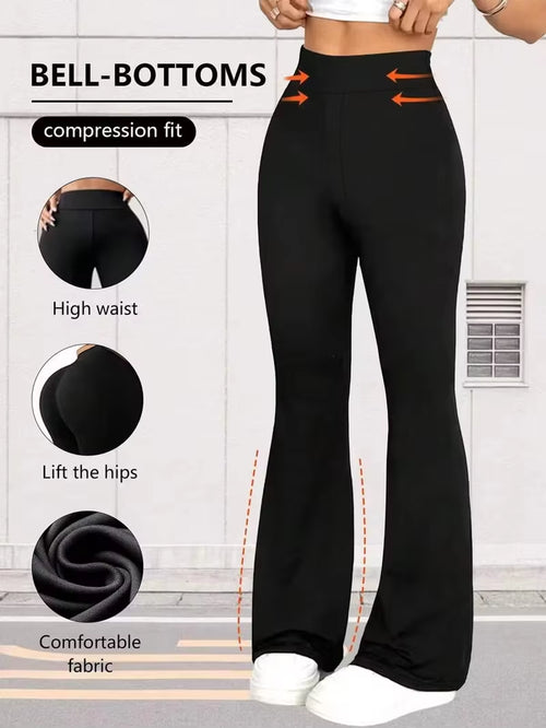 Elevate Your Style with High-Waisted Flare Yoga Pants for Women - Soft, Stretchy, and Perfect for Every Occasion