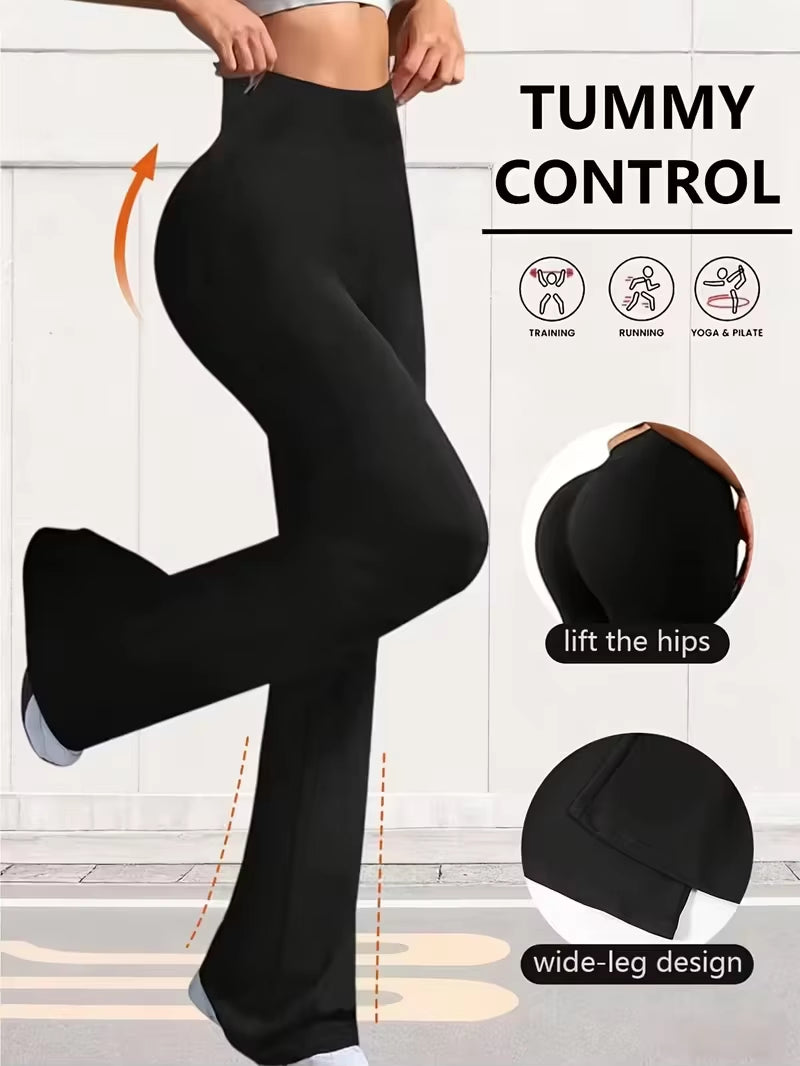 Elevate Your Style with High-Waisted Flare Yoga Pants for Women - Soft, Stretchy, and Perfect for Every Occasion