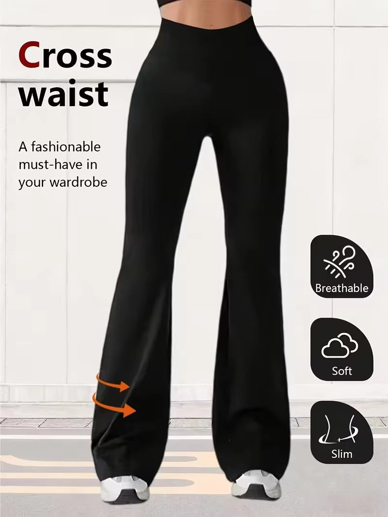 Elevate Your Style with High-Waisted Flare Yoga Pants for Women - Soft, Stretchy, and Perfect for Every Occasion
