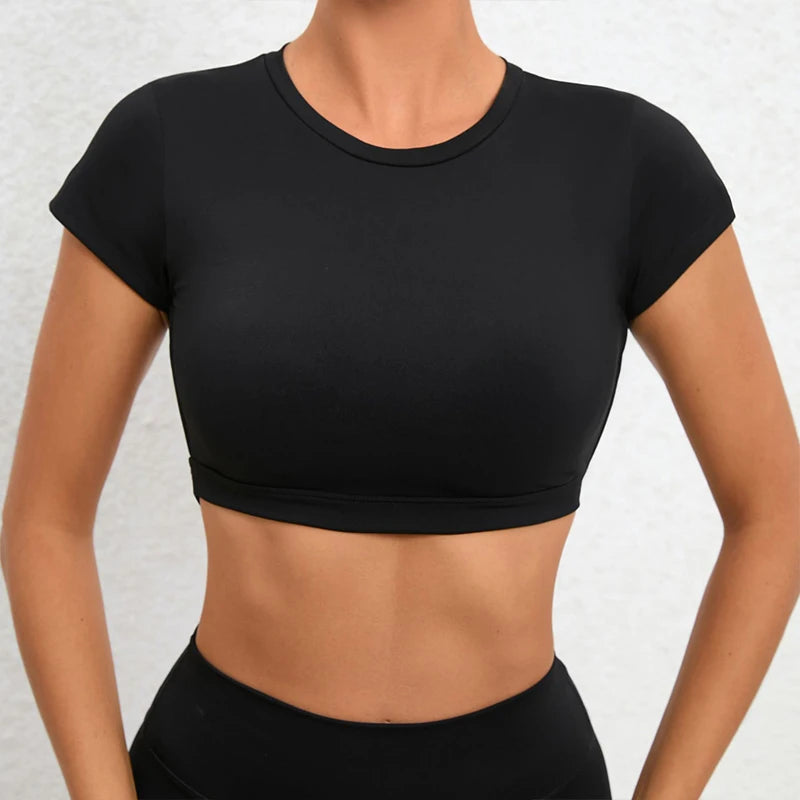 Elevate Your Workout with  Backless Yoga Crop Tops - Breathable Fitness Sportswear for Women