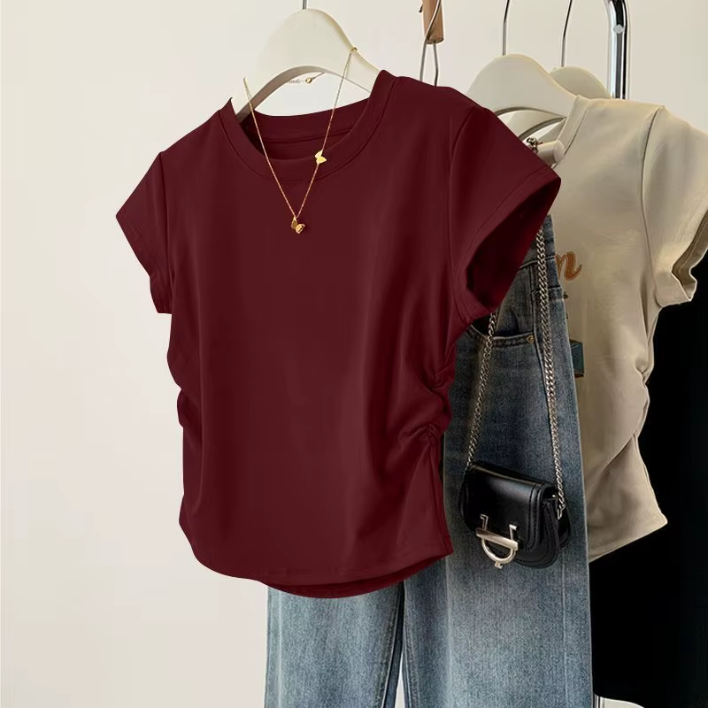 Elevate Your Summer Style with Our Chic Short Sleeve Slim Fit T-Shirt for Women - Effortlessly Versatile and Breathable