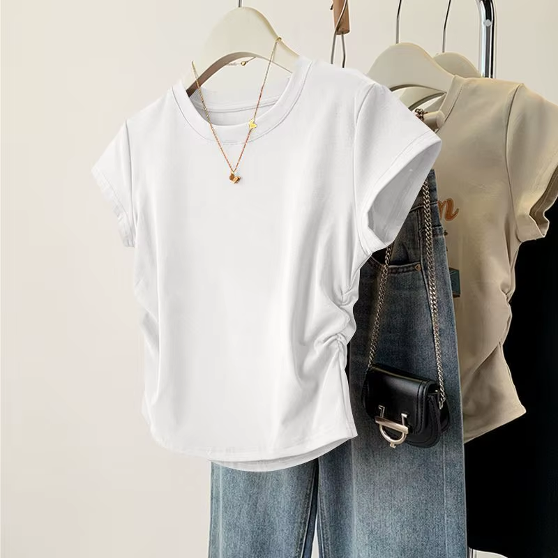 Elevate Your Summer Style with Our Chic Short Sleeve Slim Fit T-Shirt for Women - Effortlessly Versatile and Breathable