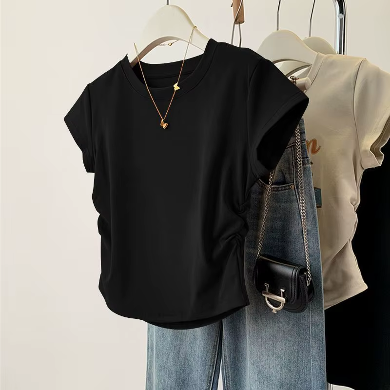 Elevate Your Summer Style with Our Chic Short Sleeve Slim Fit T-Shirt for Women - Effortlessly Versatile and Breathable
