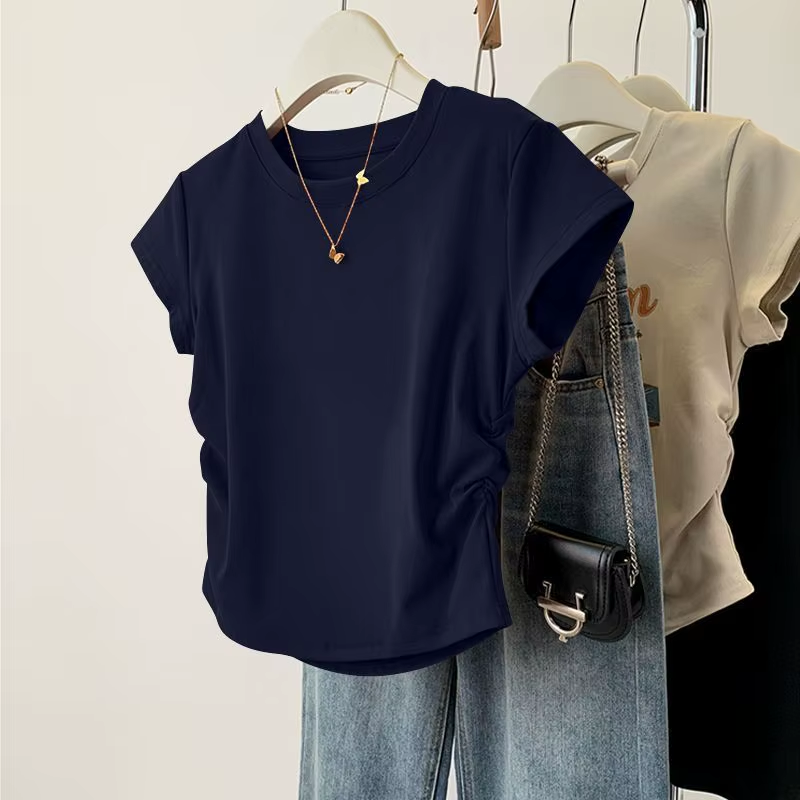 Elevate Your Summer Style with Our Chic Short Sleeve Slim Fit T-Shirt for Women - Effortlessly Versatile and Breathable